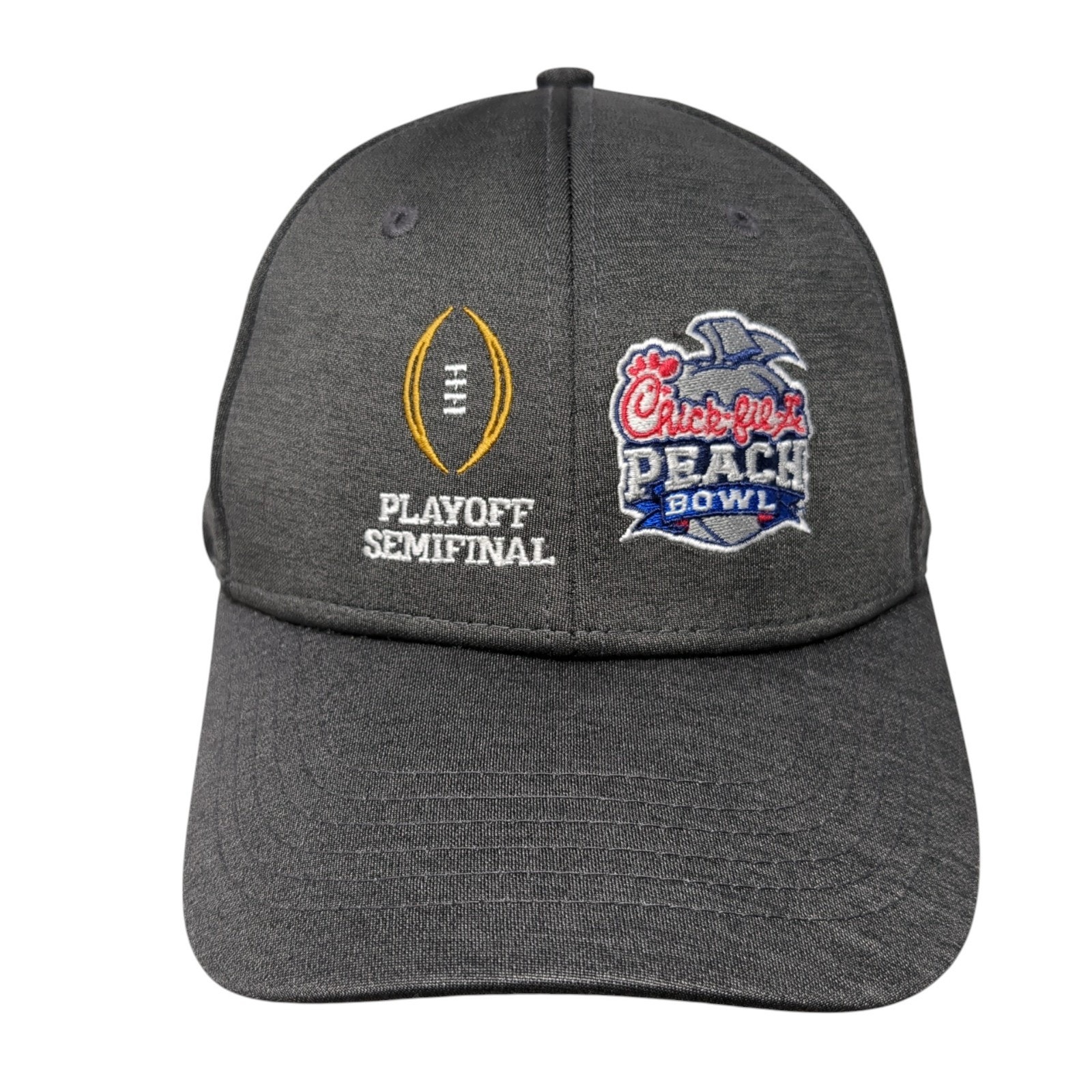 Ncaa ChickFilA Peach Bowl Strapback Hat Gray Semifinals Playoffs